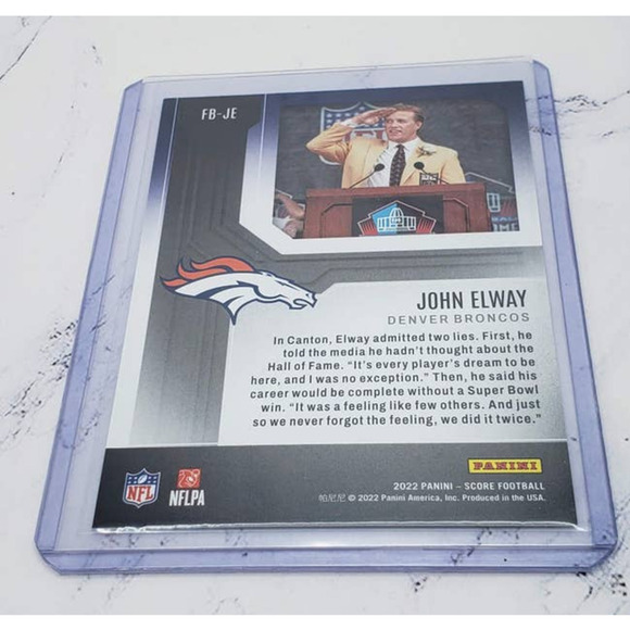 2022 Score John Elway Denver Broncos First Ballot FB-JE HOF - Picture 4 of 4
